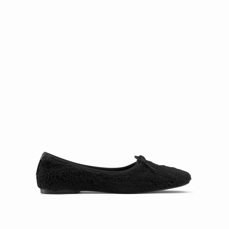 Russell & Bromley Cuddle Faux Shearling Pump Womens Black [CNT5226GW]